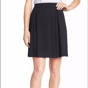 Eileen Fisher Pleated Silk Georgette Crepe Skirt